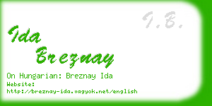 ida breznay business card